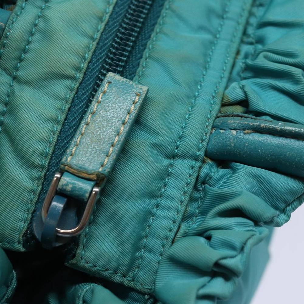 PRADA Hand Bag Nylon 2way Turquoise Blue Auth 83957 - Picture 16 of 16